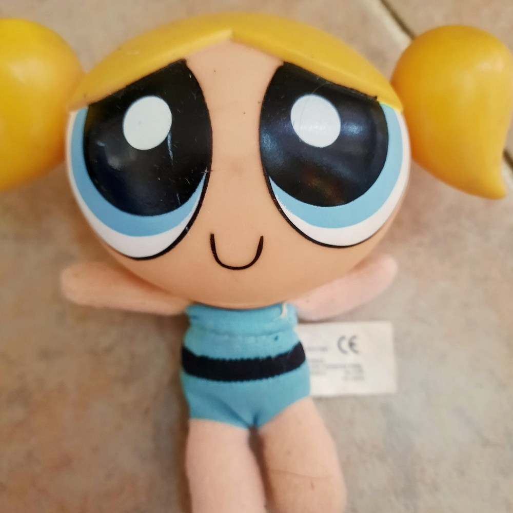 Powerpuff girls bubbles blue hard head plush body